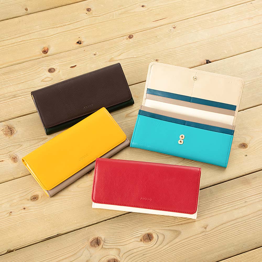 フラップバイカラー長財布（ダブルホック） 画像 1