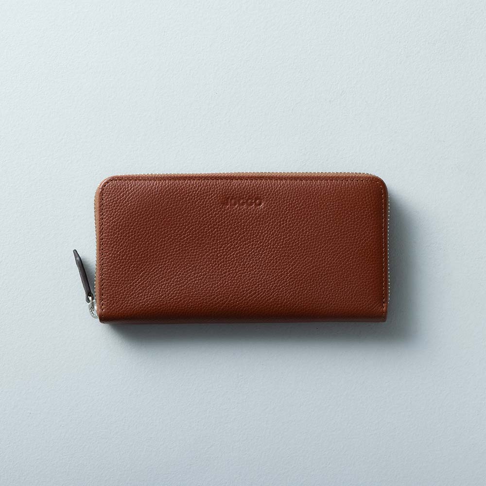 シンプルラウンド長財布（エンボス） | オーダーメイド革製品「JOGGO」