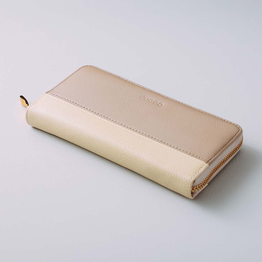 シンプルラウンドバイカラー長財布（エンボス） 画像 3