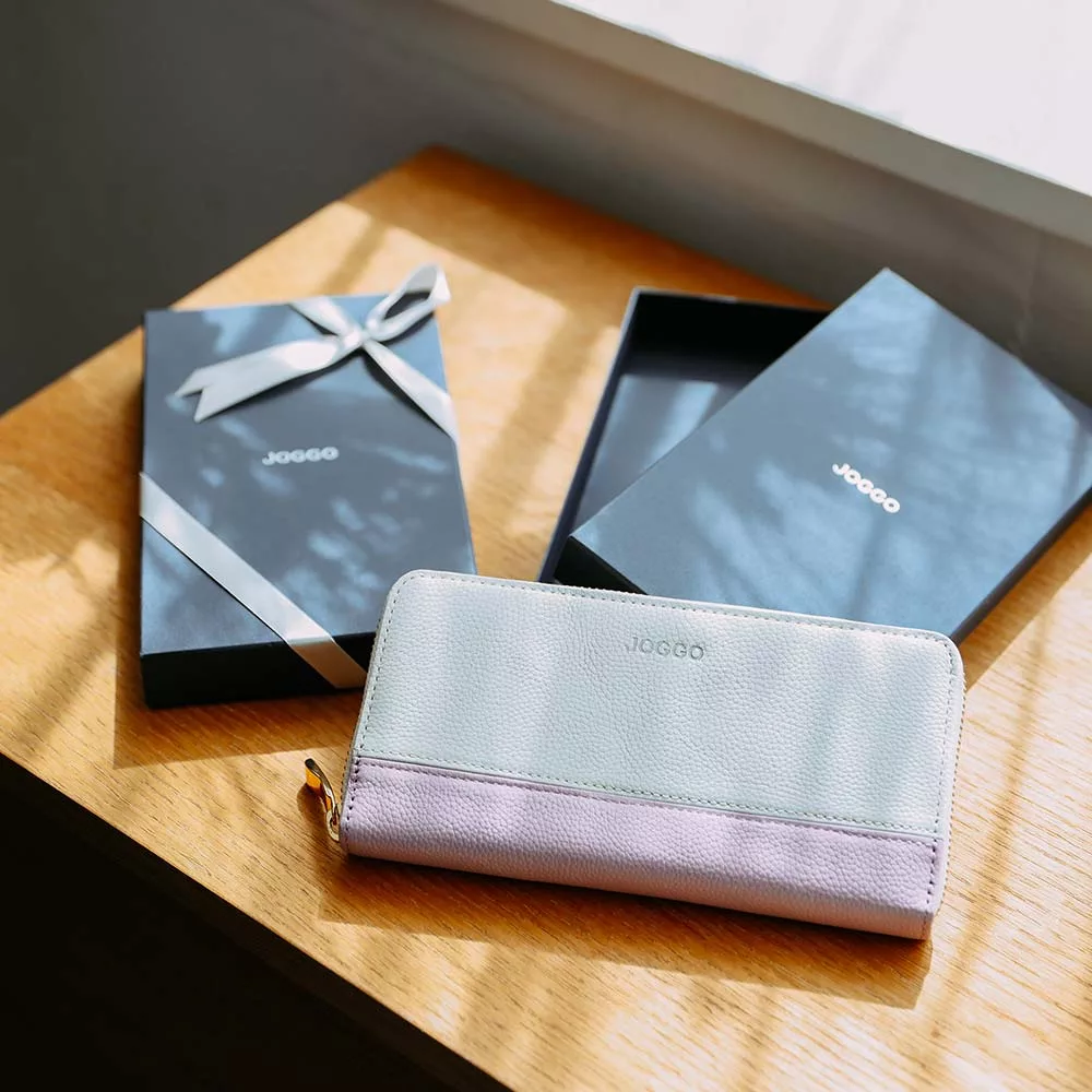 シンプルラウンドバイカラー長財布（エンボス） 画像 9