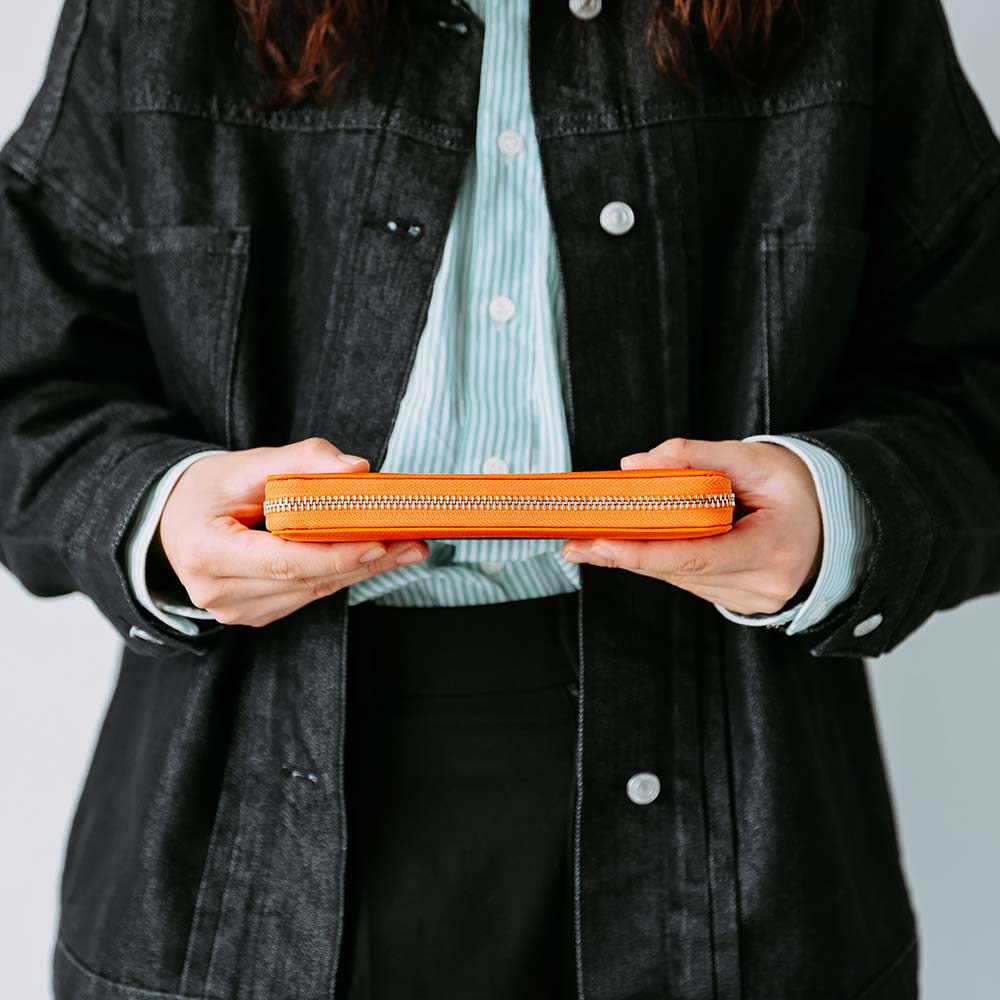 シンプルラウンドバイカラー長財布（エンボス） 画像 13