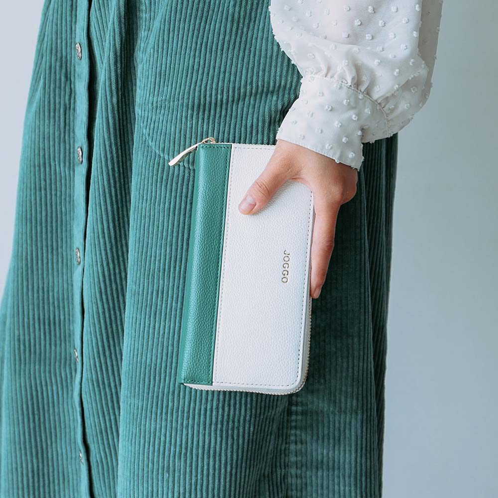 シンプルラウンドバイカラー長財布（エンボス） 画像 15