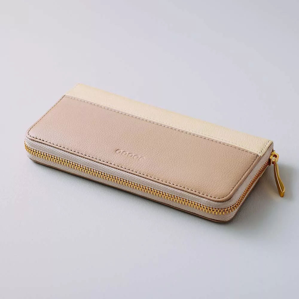 シンプルラウンドバイカラー長財布（エンボス） 画像 4