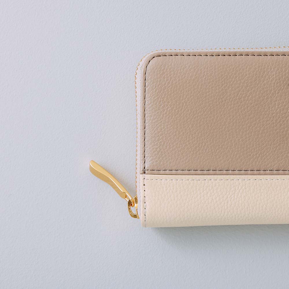 シンプルラウンドバイカラー長財布（エンボス） 画像 6