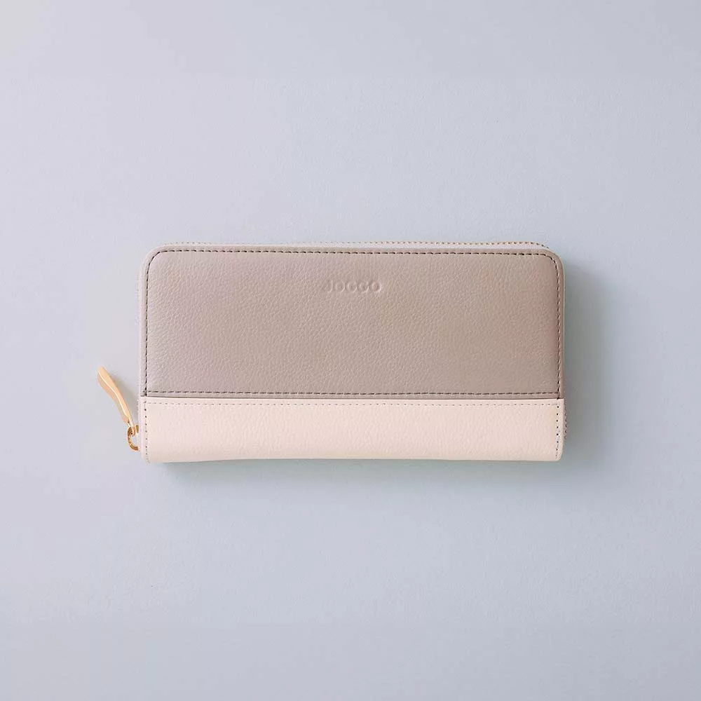 シンプルラウンドバイカラー長財布（エンボス） 画像 2