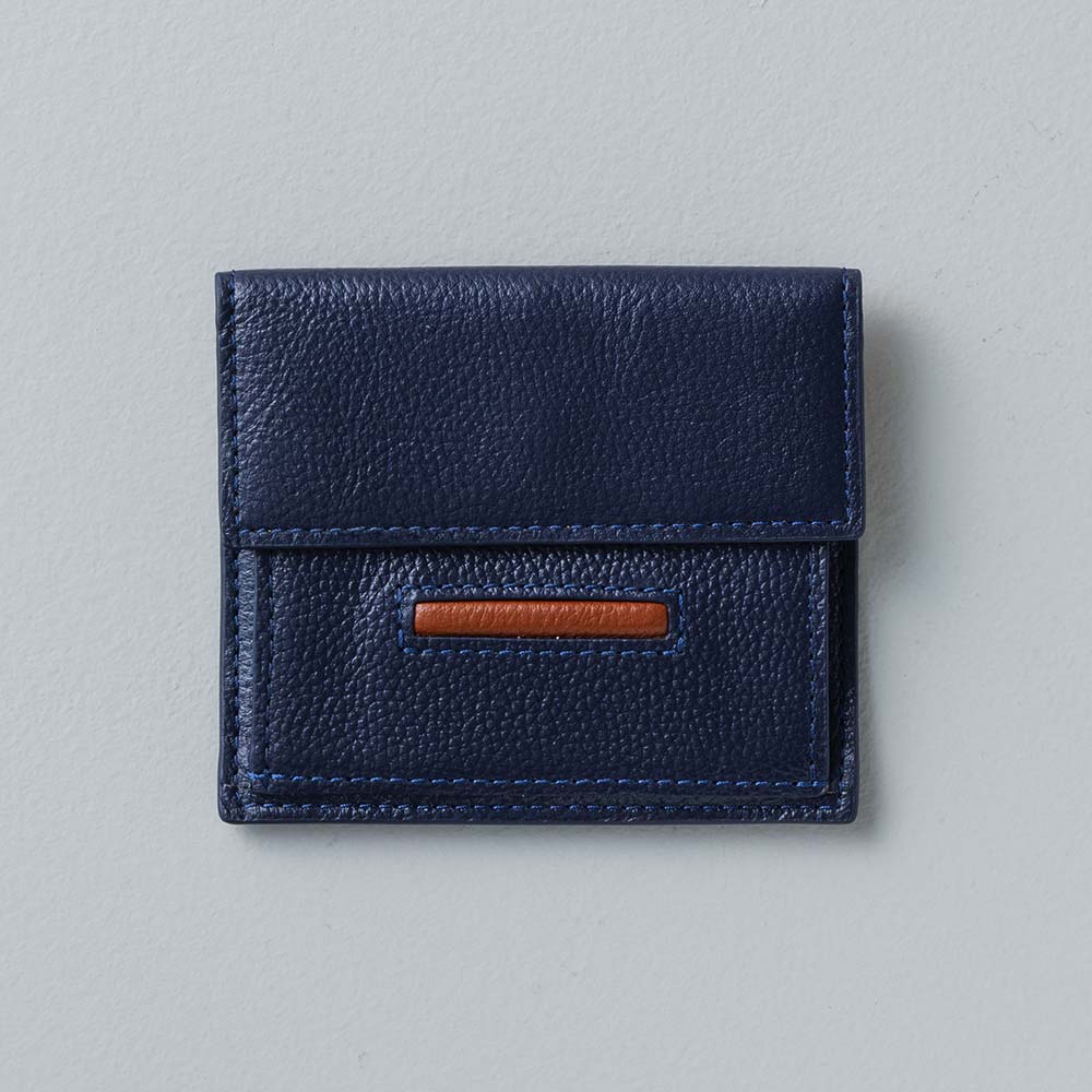 ルーフミニウォレット - 使用カラー：ミッドナイトネイビー・マロンブラウン