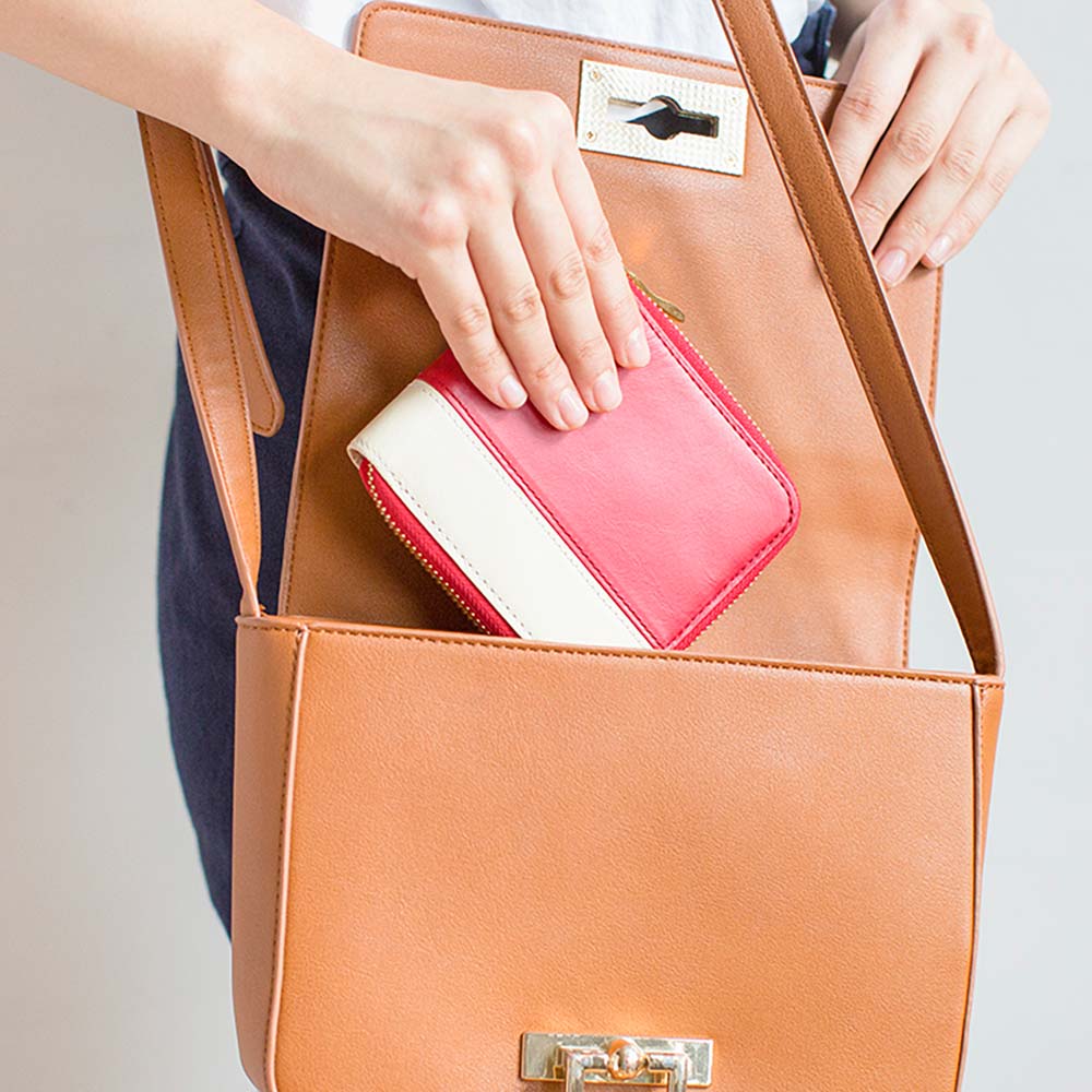 ラウンド２つ折り財布（バイカラー） 画像 5