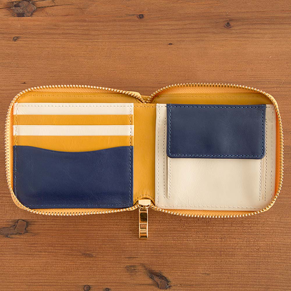 ラウンド２つ折り財布（バイカラー） 画像 4