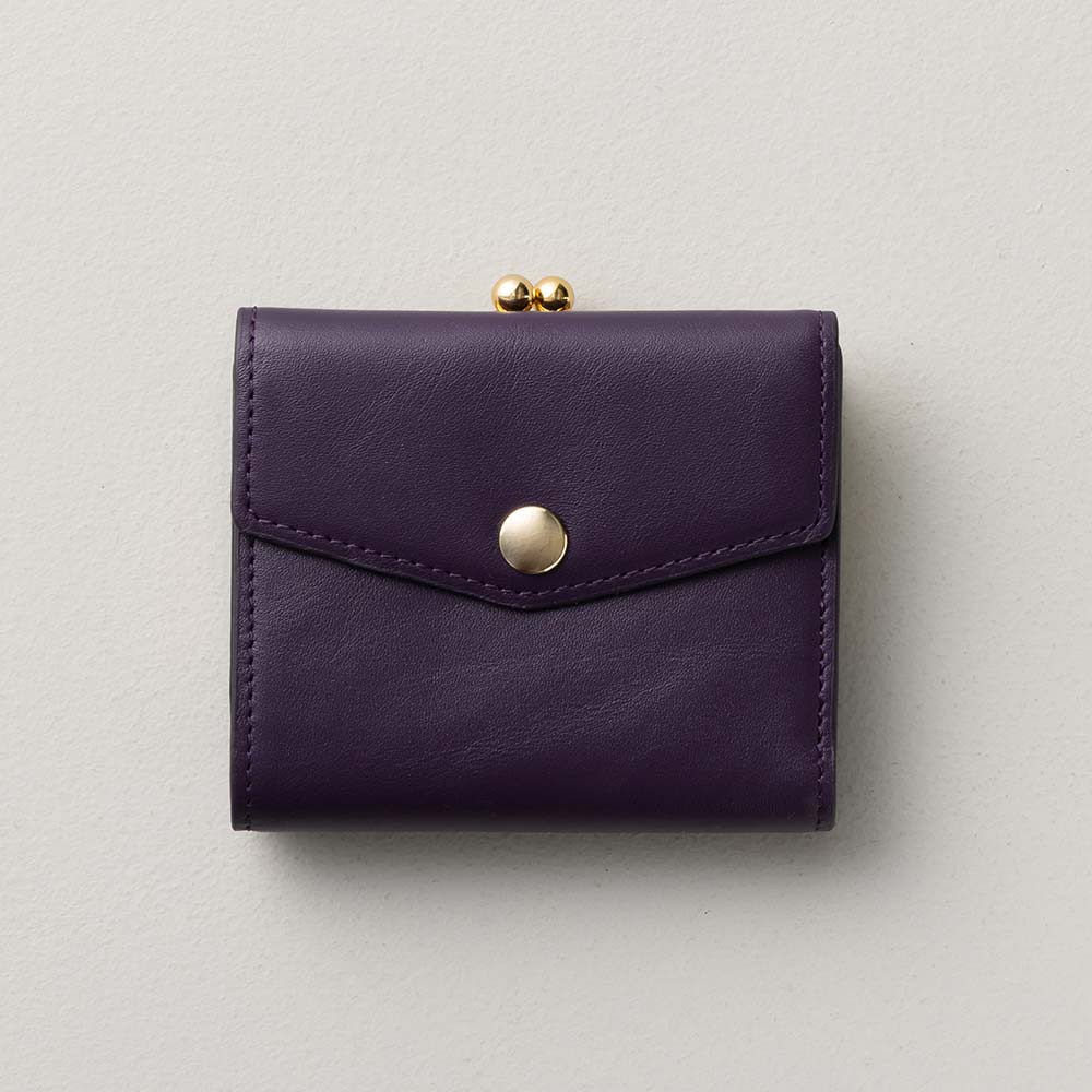 がま口２つ折り財布 - 使用カラー：ロイヤルパープル