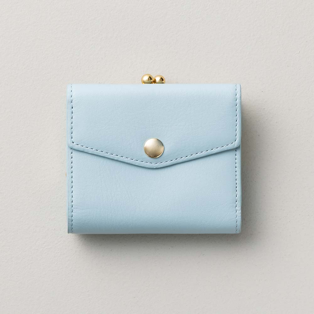 がま口２つ折り財布 - 使用カラー：シャーベットブルー