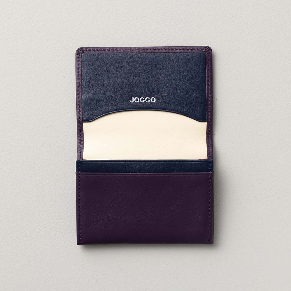 シンプル名刺入れ - 使用カラー:ロイヤルパープル×ピュアブラック×アイボリーホワイト