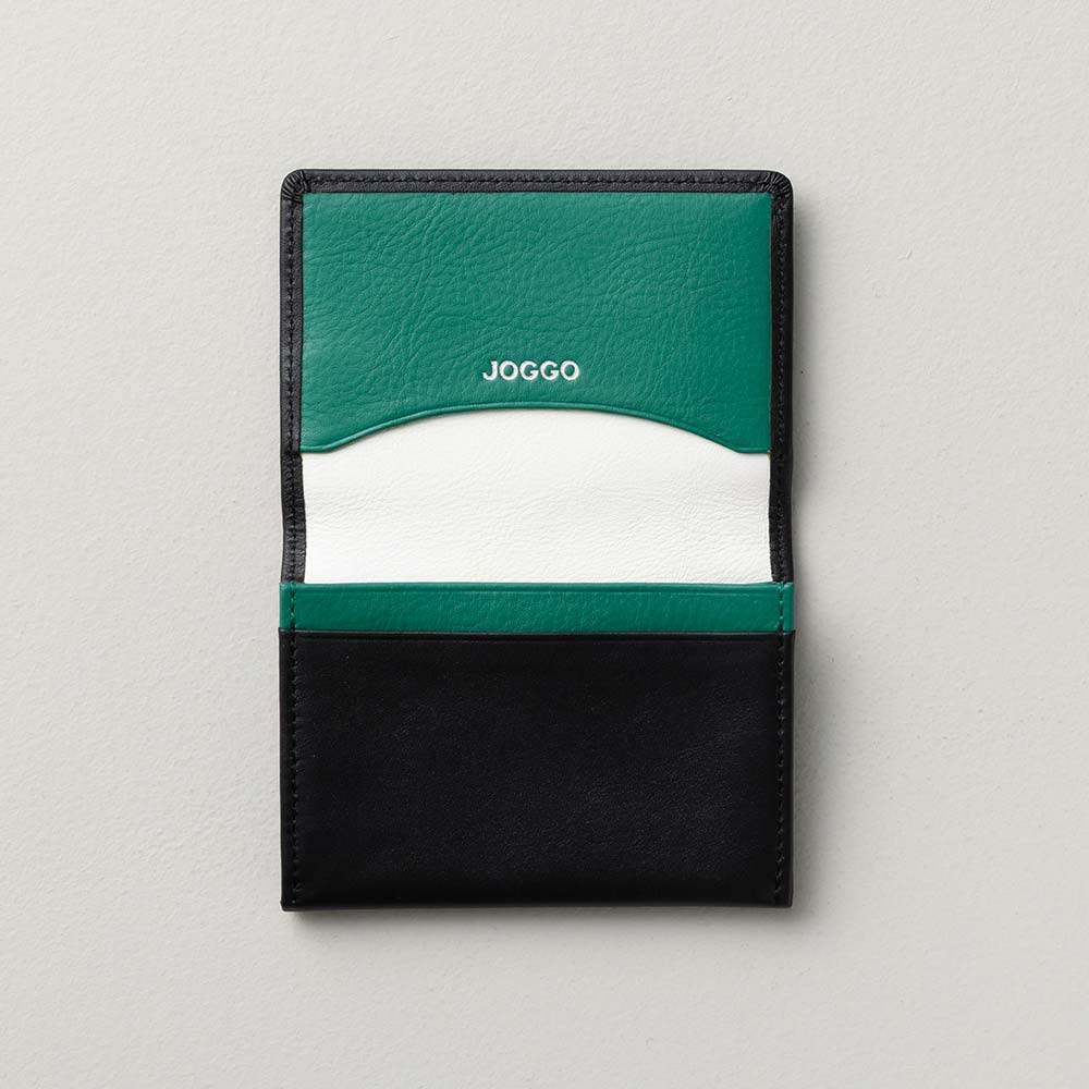 シンプル名刺入れ - 使用カラー:ピュアブラック×ヒイラギリーフ×ブリリアントスノー