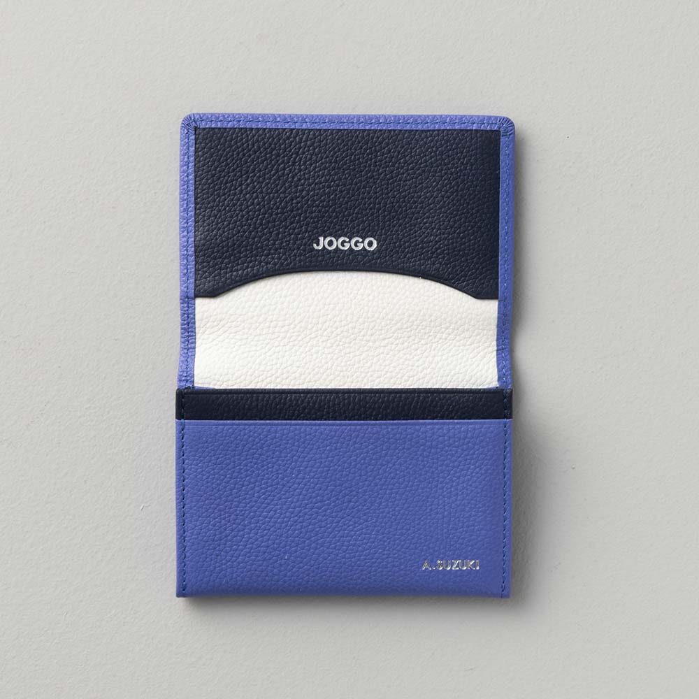 シンプル名刺入れ（エンボス） - 使用カラー：トワイライトアース×ミッドナイトネイビー×ブリリアントスノー