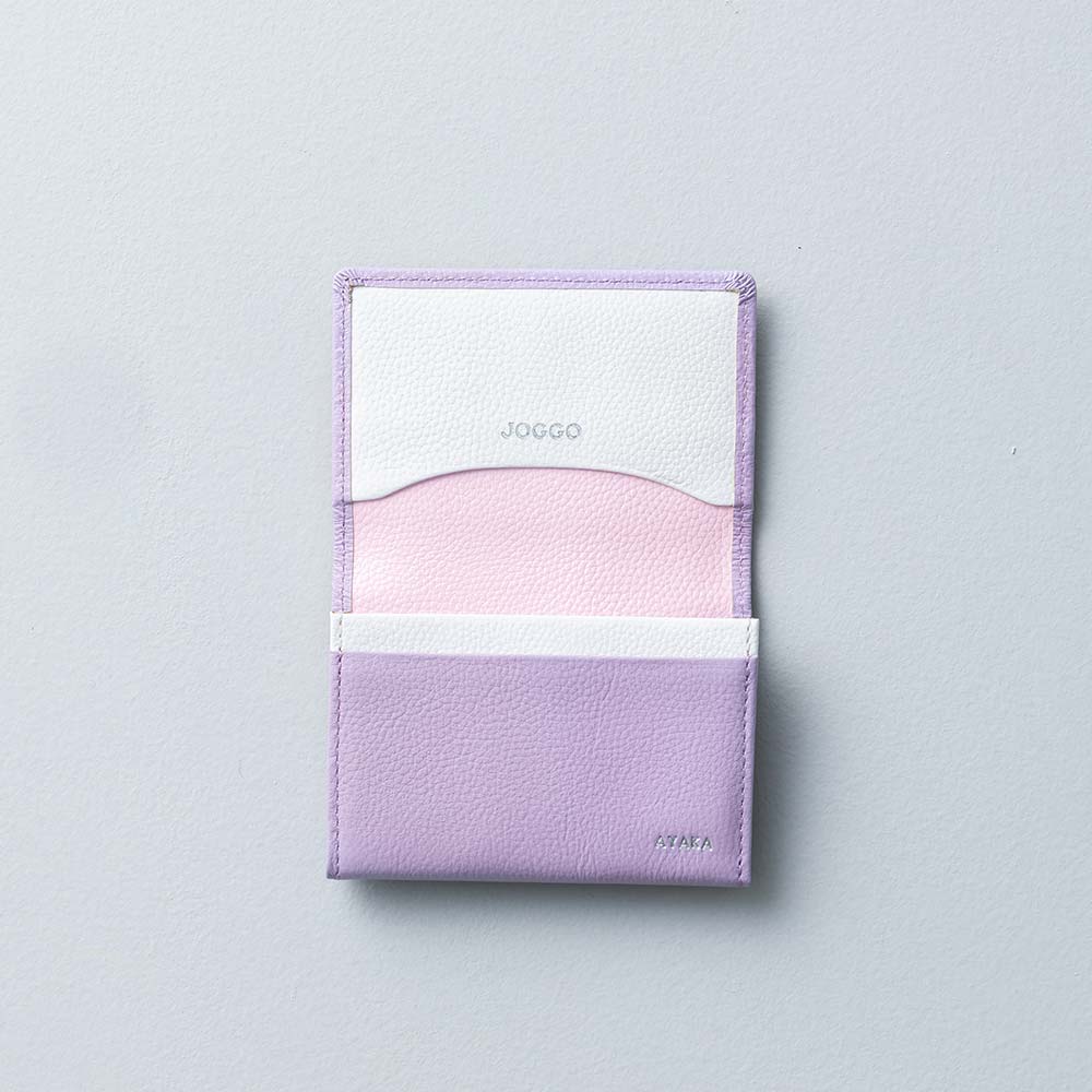 シンプル名刺入れ（エンボス） - 使用カラー：アジサイドロップ×ブリリアントスノー×サクラブルーム