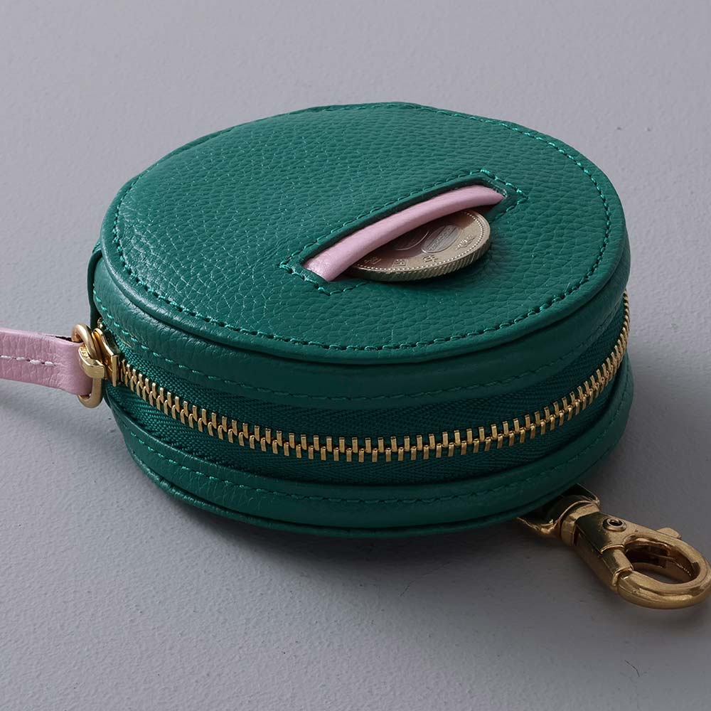 マカロンミニポーチ - デザインのアクセントになるポケット。500円玉が入るくらいの大きさです。