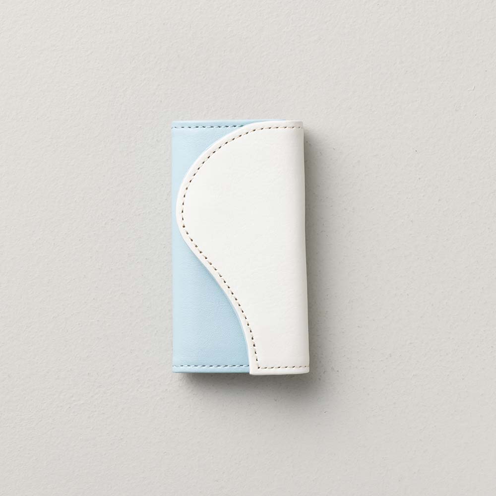 スリムキーケース - 使用カラー：シャーベットブルー・ブリリアントスノー
