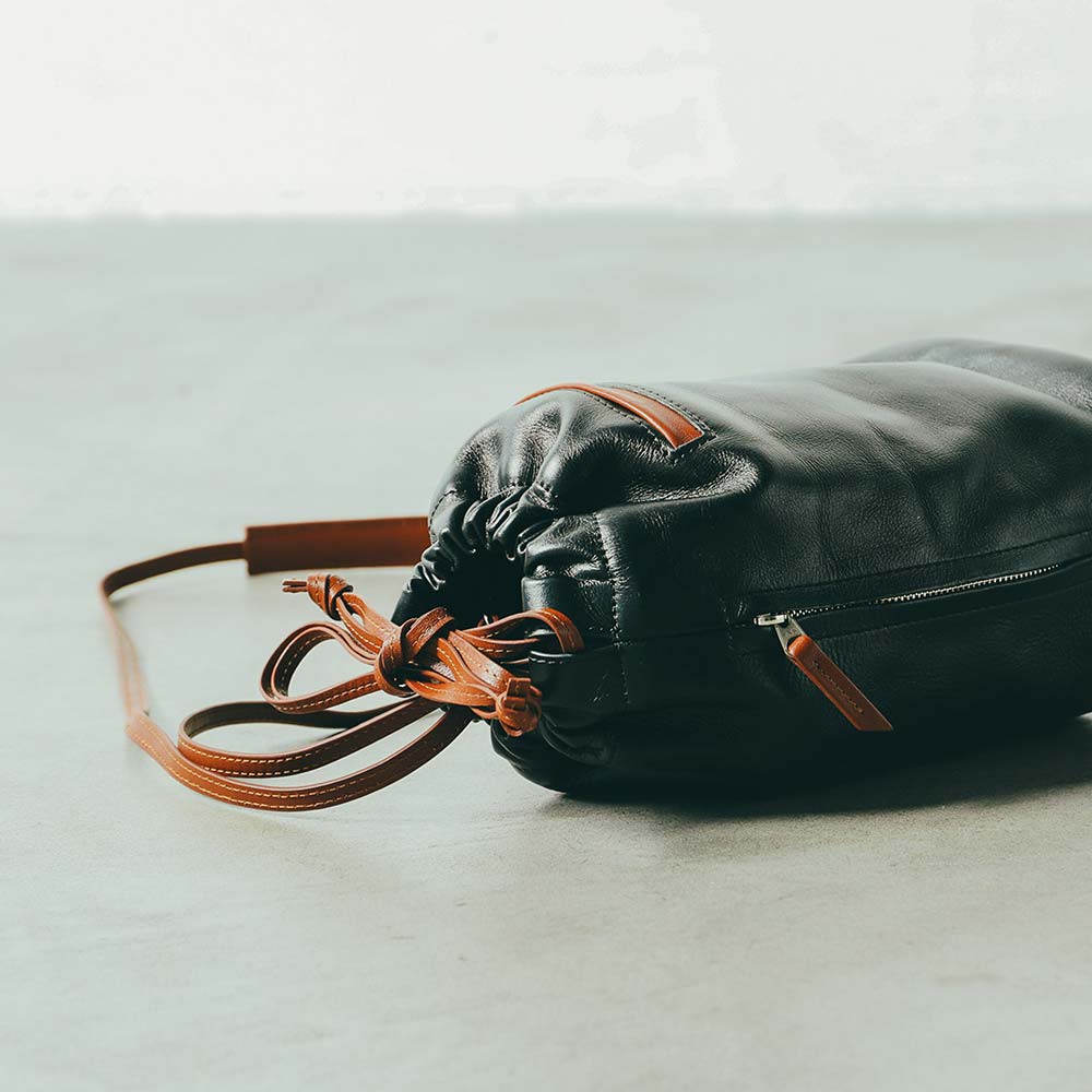 レザー巾着バッグ 画像 7