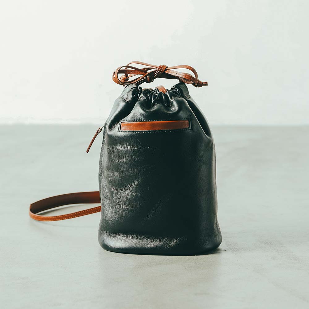 レザー巾着バッグ 画像 2