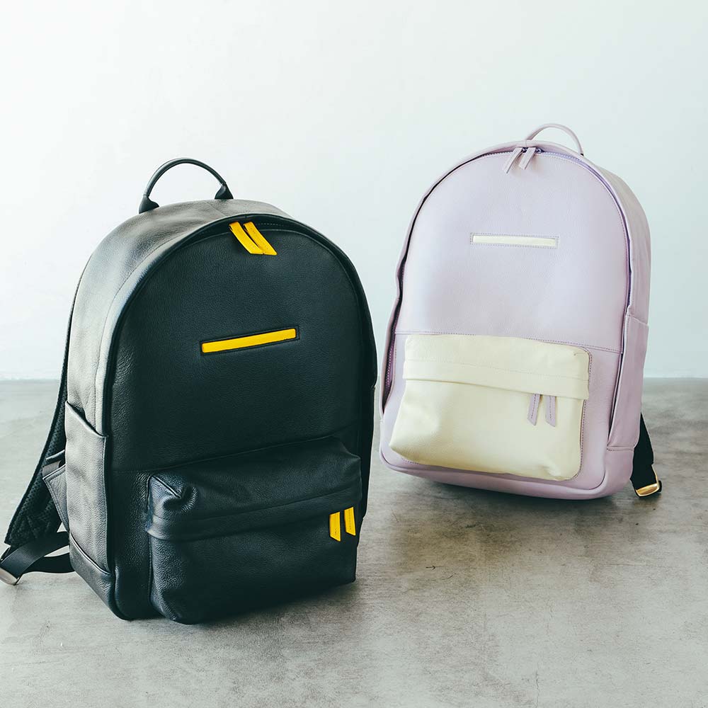 ラウンドレザーバックパック