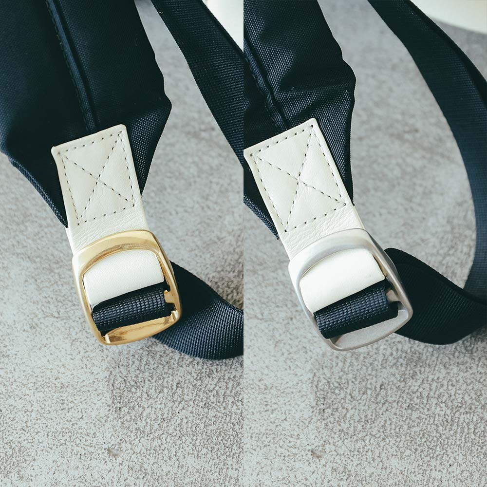 CORDURA® ECO ビジネスバックパック - 肩ベルトの金具の色は、ゴールド・シルバーから選択できます。