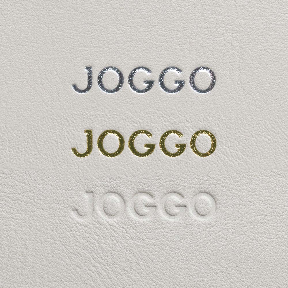 レザータッセルチャーム - ＪＯＧＧＯロゴ刻印は【ゴールド・シルバー・型押し・刻印なし】からお選びいただけます。（フォント変更は対応できません）