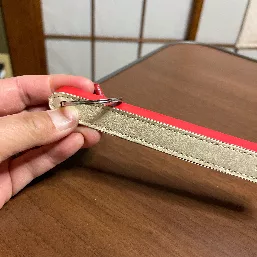 片面はホワイトにしました♡
自分のネーム入りをやっぱり型押しで